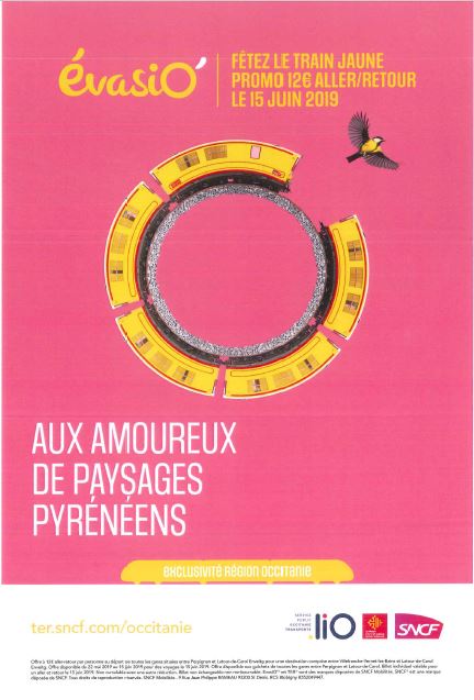 AFFICHE FETE DU TRAIN JAUNE